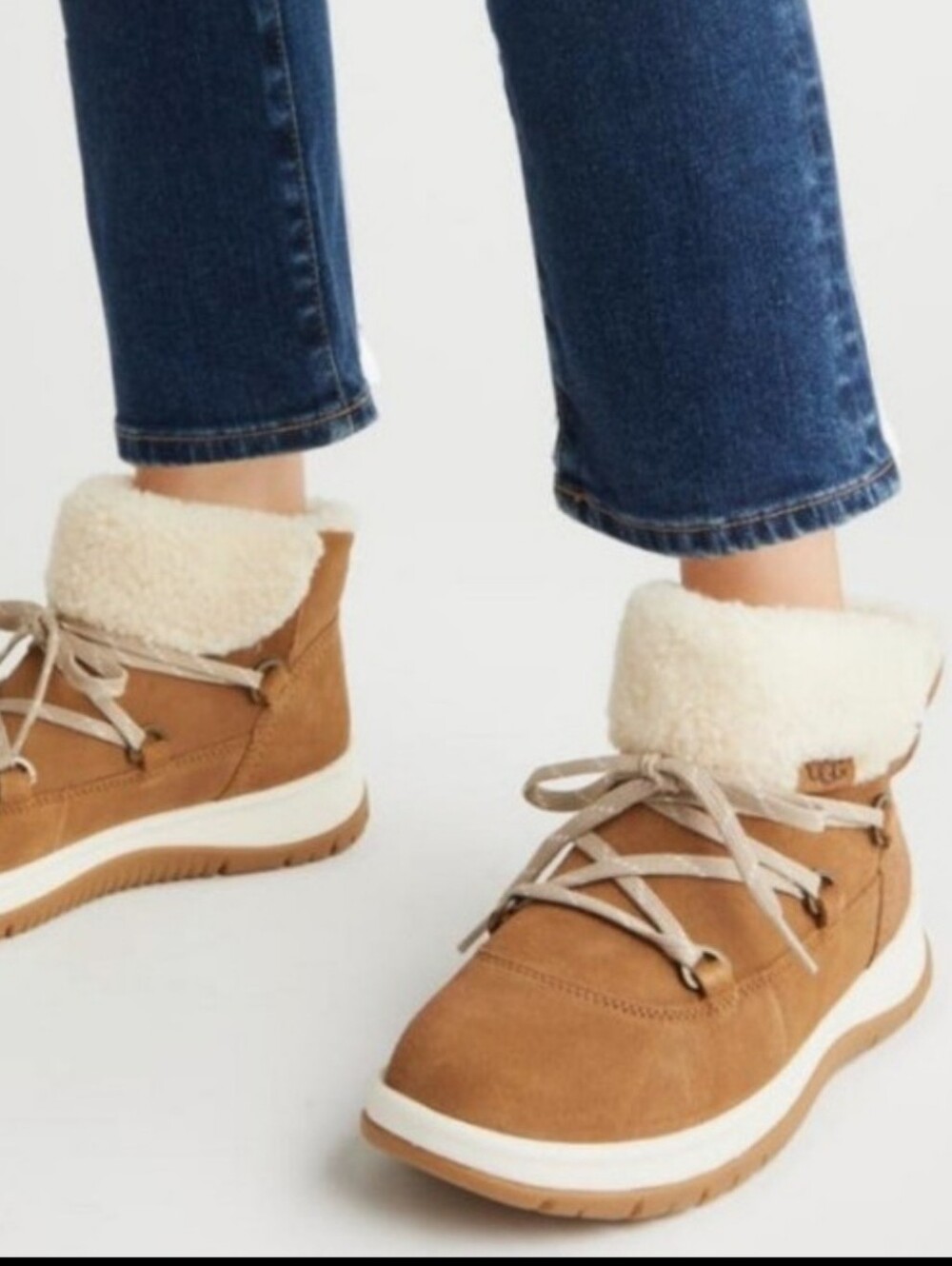 UGG Lakesider Heritage Mid women's Chestnut suede sneakers boots US 5